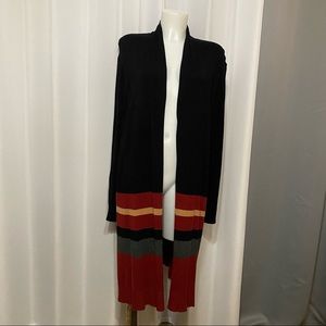 Lane Bryant Knitted Striped Open Front Duster Cardigan Size 18/20